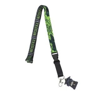 Beetlejuice Green Logo 22-inch Lanyard with Clear ID Sleeve and Rubber Charm - 1 of 4