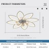 35.4" Flush Mount Ceiling Fan with Dimmable Light and 6-Speed Reversible Motor, Modern Ceiling Light for Bedroom or Living Room–The Pop Home - 4 of 4