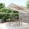 vidaXL Seven-Piece Patio Bar Set - Gray PE Rattan, Solid Acacia Wood Seat, Tempered Glass Tabletop - 2 of 4