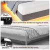 Floating Upholstered Platform Bed Frame with Lights & Charging Station – No Box Spring Needed - 4 of 4