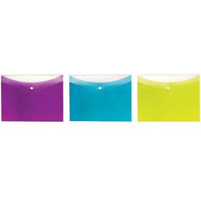 Pendaflex Dual-Pocket Snap Envelopes Letter Size Assorted Colors 95569