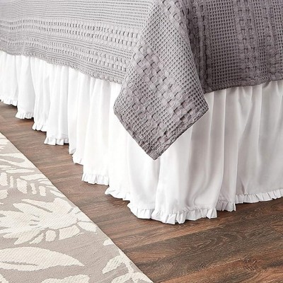 Greenland Home Fashions Sasha White Bed Skirt 15 Inches
