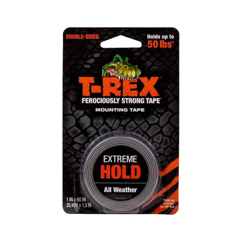 T-Rex 1&#39;x60&#39; Extreme Hold Mounting Tape Black, 1 of 12