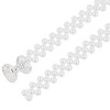 INSPIRE CHIC Women's Pearl Belt Crystal Rhinestone Retro Elastic Thin Waist Belt for Wedding Dress - 3 of 4