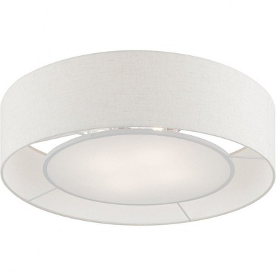 Ellsworth English Bronze 4-Light Semi-Flush Drum Pendant