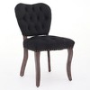 French Vintage Tufted Upholstered Fabric Dining Chair,Set of 2 - 2 of 4