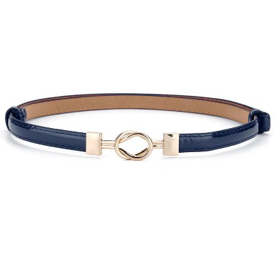 Unique Bargains Women's Metal Buckle Adjustable Thin High Waist Belt