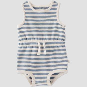 Little Planet by Carter's Organic Baby Striped Romper - Gray