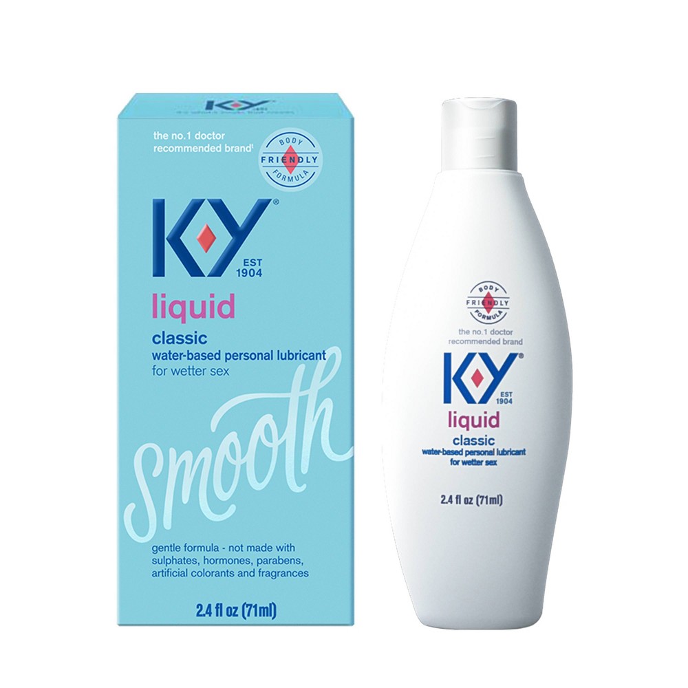 K-Y Liquid Personal Water Based Lubricant, 2.4 Ounce 4 Pack 