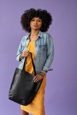 ETHIC GOODS Women's Leather Classic Tote, 5 of 7