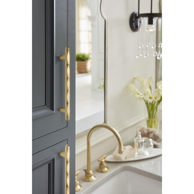 Champagne Bronze Modern Bar Cabinet Pull with Mounting Hardware