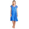 Casual Nights Women's Fancy Lace Neckline Silky Tricot Nightgown - 4 of 4