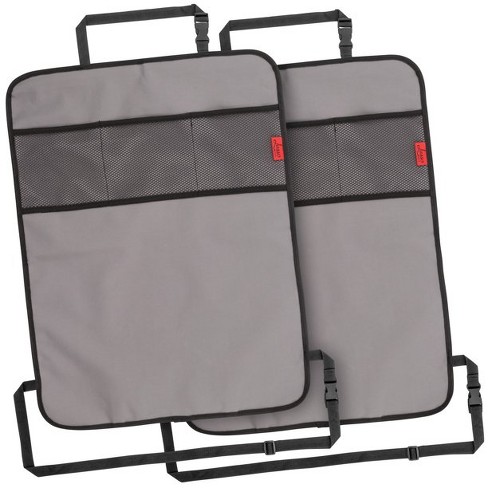 Lusso Gear Seat Back Protectors For Car 2 Pack, Waterproof Kick Mats With 3  Storage Pockets, Grey : Target