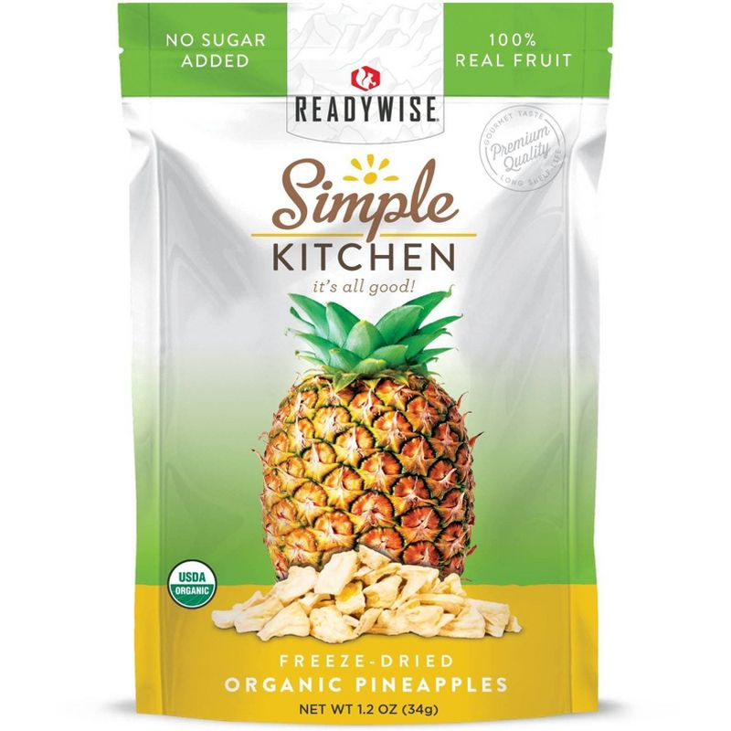 ReadyWise Simple Kitchen Organic Freeze Dried Pineapple - 7.2oz/6ct, 3 of 8