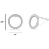 Minimalist Sterling Silver Open Circle Stud Earrings - 4 of 4