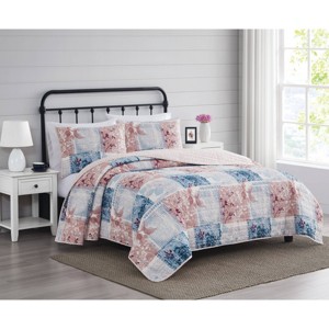 Cannon Textured Lotte Patchwork Quilt Set - 1 of 4