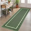 Washable Modern Living Room Rugs, Bordered Non Slip Geometric Area Rug for Bedroom, Soft Low Pile Throw Dining Room Carpet - 4 of 4