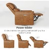 Swivel Rocking Recliner Chair – Faux Leather Glider Recliner with Lumbar Support, High Back & Padded Armrests - 4 of 4