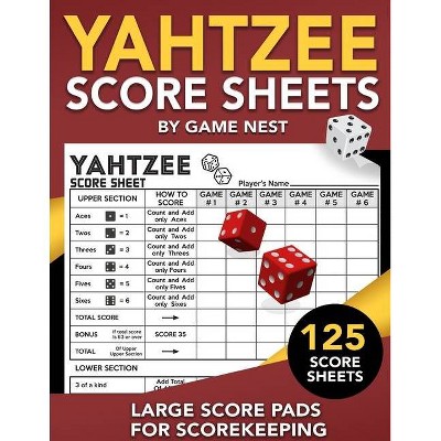 Yahtzee Score Sheets - by  Game Nest (Paperback)