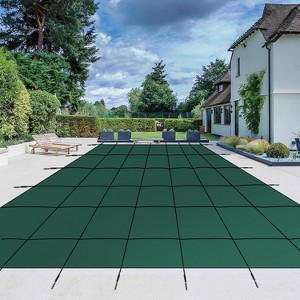 Pool Safety Cover Fits 20x40ft Rectangle Pool – Ultra-Dense Mesh Safety Net with Anchors & Installation Tools, Winter Cover Size 22x42ft - 1 of 4
