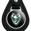 Portland State Secondary Logo Black Leather Keychain - 3 of 4