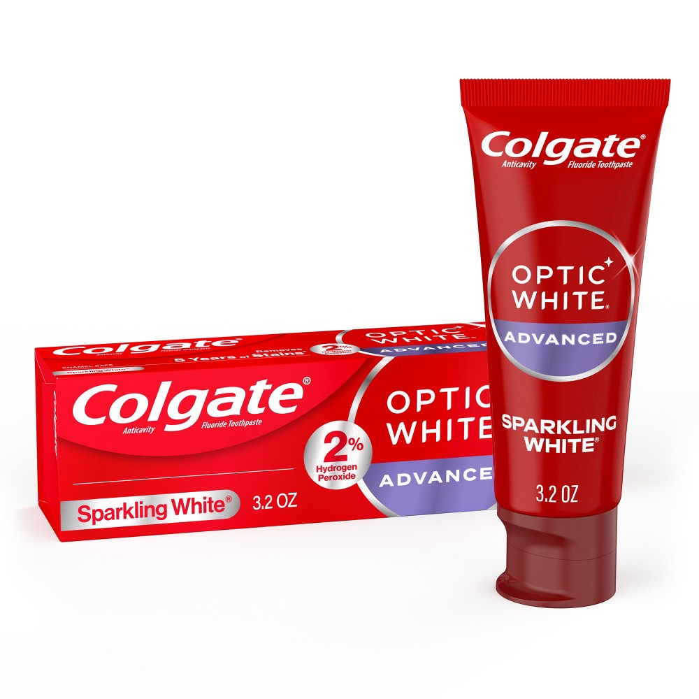 Photos - Toothpaste / Mouthwash Colgate Optic White Whitening Toothpaste Sparkling White - 3.2oz 