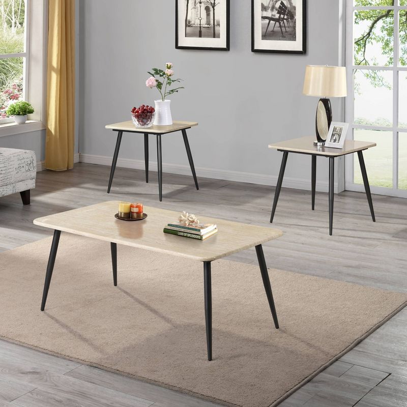 3pc Huntman Metal Legs Coffee Table Set - HOMES: Inside + Out, 3 of 8