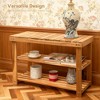 Acacia Wood Shoe Bench, 2-Tier Shoe Rack Organizer for Entryway or Bathroom, Holds 200 lbs, 27.6"L x 11"W x 17.8"H, Durable & Easy to Assemble - 4 of 4