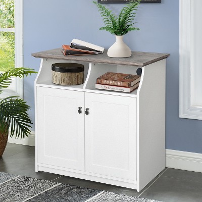 Saint Birch Finley 2 Door File Cabinet, White, Gray Oak : Target