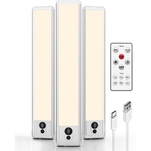 EZVALO 3pk 9" 200 Lumens Under Cabinet Lighting Cool/Warm White: Wireless, Motion Sensor, Remote Control - 1 of 4