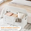 Storage Chest, 39.4" Toy Chest for Boys Girls, Kids Wood Large Toy Box, Storage Bench Trunk with Safety Hinge - 4 of 4