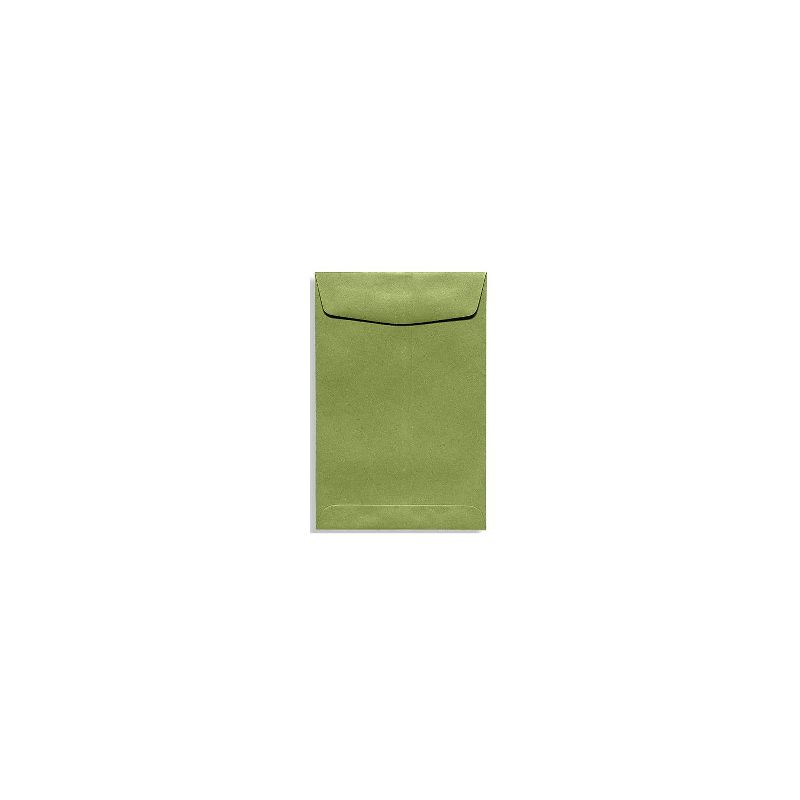 LUX 10" x 13" 70lbs. Commercial Flap Open End Envelopes Avocado Green EX4897-27-50, 1 of 2