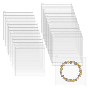 Unique Bargains Necklace Ring Earring Storage Self-Seal Transparent Jewelry Bags 25 Pcs - 1 of 4