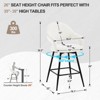 Bekrvio Swivel Counter Height Bar Stools Set of 2/4,26" Kitchen Bar Chairs w/Hollow Back,Faux Leather/Velvet Upholstered for Kitchen Island - 4 of 4