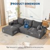 110'Modular Sectional Couches for Living Room, Boneless Sofa with Deep Seat, L Shaped Cloud Couch with Chaise,Plush Linen Fabric, No Assembly Required - 2 of 4