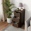 Costway Bathroom Floor Cabinet Freestanding Storage Organizer w/ 3 Drawers - 3 of 4