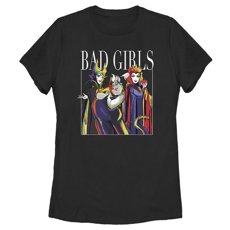 Women's Disney Princesses Artistic Bad Girl T-Shirt, 1 of 4