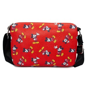 Women's Horizontal Crossbody Wallet - Mickey Mouse Classic Poses Scattered Red - 1 of 4