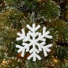 Yarn-Wrapped Snowflake Christmas Tree Ornament White - Wondershop™ - image 2 of 3