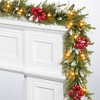 MOEPISY 6.5FT Prelit Christmas Garland with Lights - 2 of 4
