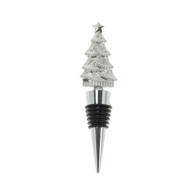 Unique Bargains Christmas Tree Bottle Stopper Zinc Alloy Aluminum Alloy TPR 4.69"x1.14"x0.79" 1 Pc
