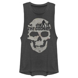 Juniors Womens The Goonies Skull Map Logo Festival Muscle Tee - 1 of 4