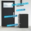 Syemin Deck Boxes 48 Gallon Express Package Delivery Box, Large Outdoor Parcel Storage Lockable, Outdoor Package Storage, Black, 21.65"*20.28"*30.51" - 2 of 4