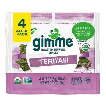 gimMe Seaweed Snacks Teriyaki - 0.7oz / 4pk