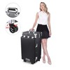 Byootique Aluminum Rolling Nail Table with 4 pcs Replacement Wheels Portable - 4 of 4