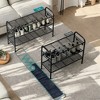 LEDREM Shoe Rack, 3-Tier Shoe Organizer, Metal Shoe Shelf Storage with 4 Side Hooks, Height-Adjustable Shoe Rack , Closet, 11"D x 33.5"W x 20.8"H - 4 of 4