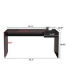 Gaoyangjiaju 53.14 Inch Tempered Glass Desk with Storage Drawers for Home Office - 2 of 4