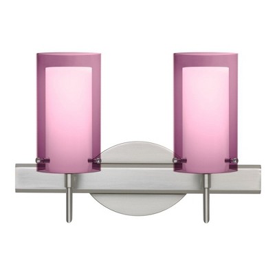 Besa Lighting Pahu 4 2 - Light Vanity in  Satin Nickel