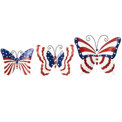 The Lakeside Collection Butterfly Trio Wall Art