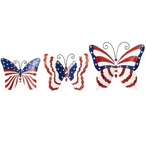 The Lakeside Collection Butterfly Trio Wall Art - 1 of 4